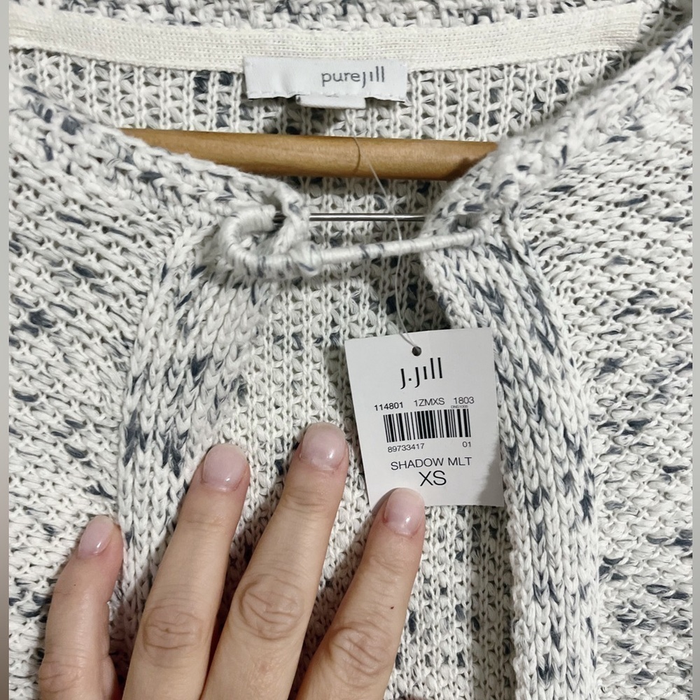 Pure J.Jill New! Cotton Speckled Cardigan - Picture 3 of 5